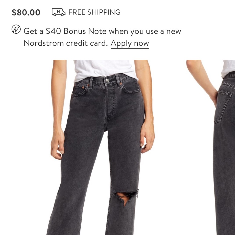 Topshop Chicago Ripped Knee High Waist Dad Jeans
